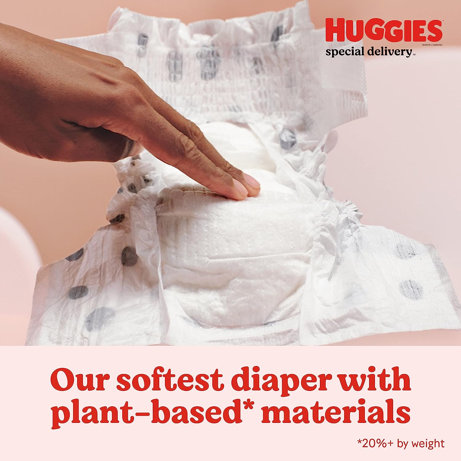 Hypoallergenic Baby Diapers Size 5 (27+ lbs), Huggies Special Delivery, Fragrance Free, Safe for Sensitive Skin, 120 Ct - Image 3